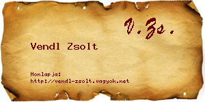 Vendl Zsolt névjegykártya